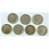 Image 1 : LOT OF (7) 1913-D TYPE 1 BUFFALO NICKELS