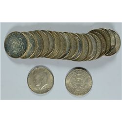 ROLL OF 1964 & 1964-D SILVER KENNEDY HALF DOLLARS