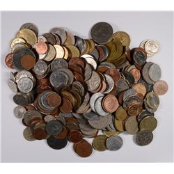 Foreign coin lot, 5 pounds of coins, approx 500 coins