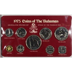 1975 BAHAMAS UNCIRCULATED SET BY THE FRANKLIN MINT ALL ORIGINAL
