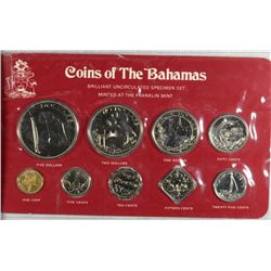 1977 BAHAMAS UNCIRCULATED SET BY THE FRANKLIN MINT ALL ORIGINAL