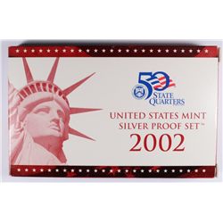 2002  10 PIECE SILVER PROOF SET IN NICE ORIGINAL PACKAGING