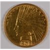 Image 1 : 1908-D $10.00 INDIAN GOLD, AU cleaned