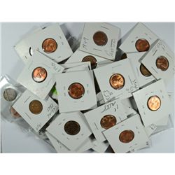 LOT OF 71 BETTER DATE LINCOLN CENTS. KEY DATES & BU COINS INCLUDED. NICE LOT!