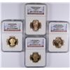 Image 1 : 4 PRESIDENTIAL DOLLARS: GEORGE WASHINGTON NGC BU FIRST DAY ISSUE &