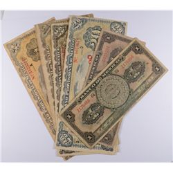 LOT OF 6 MEXICAN CURRENCY PROVISIONAL: (2) 20 PESO, 2 PESO, 1 PESO &