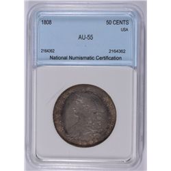 1808 BUST HALF NNC AU-55 SCARCE EARLY DATE