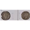 Image 1 : LOT OF (2) MERCURY DIMES 1921 & 1921D. 1921 HAS SOME OBVERSE DAMAGE.