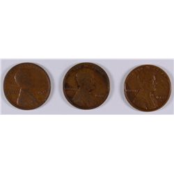 LOT OF (3) LINCOLN CENT KEY DATES 2 -1911S, 1- 1924D