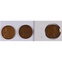 LOT OF (3) 1924D LINCOLN CENTS