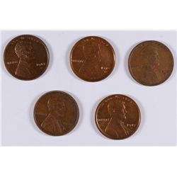 LOT OF (5) EARLY SEMI-KEY DATES 1910S, 1914S, 1915S, 1917S, 1919S