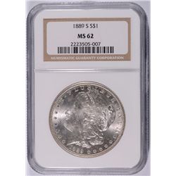 1889-S MORGAN DOLLAR NGC MS-62