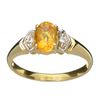 Image 1 : APP: 0.7k 14 kt. Gold, 0.81CT Oval Cut Citrine Quartz Ring