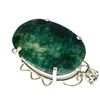 Image 1 : APP: 9.7k Designer Sebastian 290.19CT Oval Cut Green Beryl and Sterling Silver Pendant