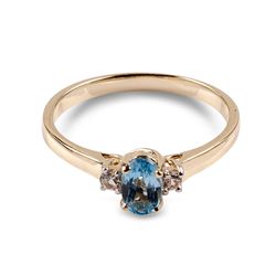 APP: 0.6k 14 kt. Gold, 0.60CT Topaz And White Sapphire Ring