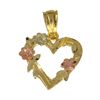 Image 1 : Exquisite 14 kt. Gold, Two Tone Heart Pendant