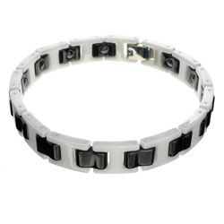 Exquisite Two-Tone Tungsten/Ceramic Bracelet