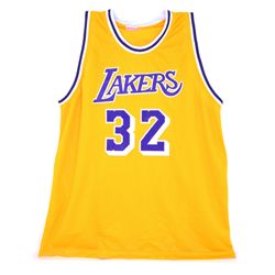 Very Rare Magic Johnson Signed Lakers Jersey Authenticated By PSA