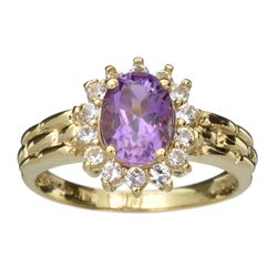 APP: 1.3k 14 kt. Gold, 1.21CT Oval Cut Amethyst Ring