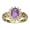 Image 1 : APP: 1.3k 14 kt. Gold, 1.21CT Oval Cut Amethyst Ring