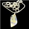 Image 1 : APP: 1k 2.27Gm Natural Freeform Boulder Opal And Sterling Silver Pendant With Chain