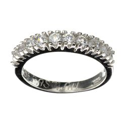 APP: 0.4k Designer Sebastian 1.75CT Round Cut Swiss Cubic Zirconia And Platinum Over Sterling Silver