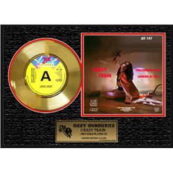 OZZY OSBOURNE ''Crazy Train'' Gold Record