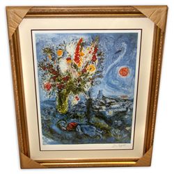 Marc Chagall 'La Dormeuse Aux Fleurs'  Framed & Matted