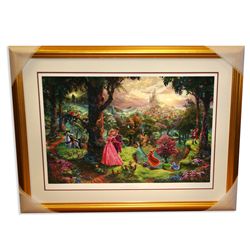 Thomas Kinkade - Museum Framed & Matted Lithograph - Signed, Numbered ''Sleeping Beauty''