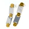 Image 1 : Cartier Style 14 kt. Gold, Over Sterling Silver Earrings