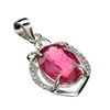 Image 1 : APP: 2.2k 4.09CT Ruby And Topaz Platinum Over Sterling Silver Pendant