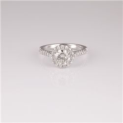 APP: 9.3k *14 kt. White Gold, 1.60CT Round Cut Diamond Ring