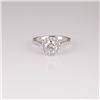 Image 1 : APP: 9.3k *14 kt. White Gold, 1.60CT Round Cut Diamond Ring