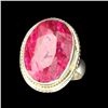 Image 1 : APP: 9.5k 9.13CT Oval Cut Ruby And Sterling Silver Ring