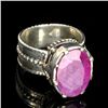 Image 1 : APP: 1.2k 6.29CT Oval Cut Ruby And Sterling Silver Ring