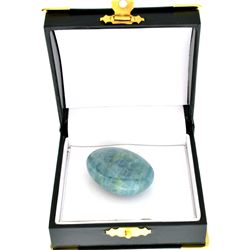 APP: 1.6k 82.51CT Oval Cut Cabochon Natural Aquamarine Gemstone