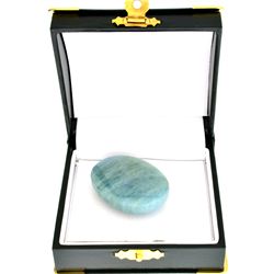 APP: 2k 100.88CT Oval Cut Cabochon Natural Aquamarine Gemstone