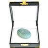 Image 2 : APP: 2k 100.88CT Oval Cut Cabochon Natural Aquamarine Gemstone