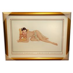 Alberto Vargas - Museum Framed & Matted Lithograph - '' Temptation ''