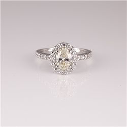 APP: 8k *14 kt. White Gold, 1.07CT Diamond Ring