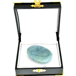 APP: 2.9k 119.36CT Oval Cut Cabochon Natural Aquamarine Gemstone
