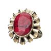 Image 1 : APP: 1.6k 11.99CT Oval Cut Ruby And Sterling Silver Ring