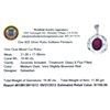 Image 2 : APP: 1.2k Designer Sebastian 19.40CT Oval Mixed Cut Ruby and Sterling Silver Pendant
