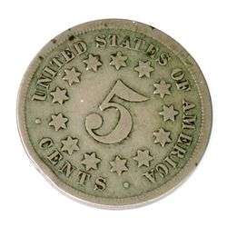 1868 Shield Nickel Coin