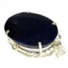 Image 1 : APP: 17.9k Designer Sebastian 407.23CT Oval Cut Sapphire and Sterling Silver Pendant