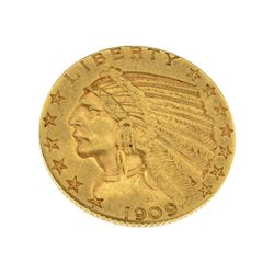 *1909-D $5 U.S. Indian Head Gold Coin