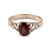 Image 1 : APP: 0.7k 14 kt. Gold, 1.60CT Oval Cut Garnet Ring