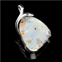 APP: 1.7k 7.88Grams Natural Form Boulder Opal And Sterling Silver Pendant