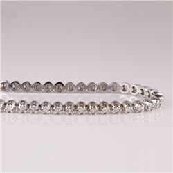 APP: 3.9k *14 kt. White Gold, 2.00CT Round Cut Diamond Tennis Bracelet