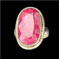 APP: 1k 7.06CT Oval Cut Ruby And Sterling Silver Ring